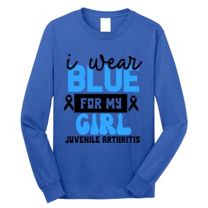 Blue For My Juvenile Arthritis Awareness Mom Dad Sister Gift Long Sleeve Shirt