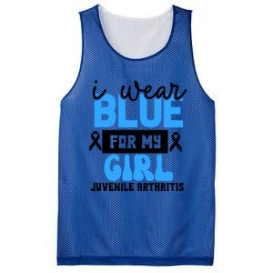 Blue For My Juvenile Arthritis Awareness Mom Dad Sister Gift Mesh Reversible Basketball Jersey Tank