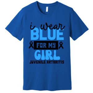 Blue For My Juvenile Arthritis Awareness Mom Dad Sister Gift Premium T-Shirt