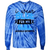 Blue For My Juvenile Arthritis Awareness Mom Dad Sister Gift Tie-Dye Long Sleeve Shirt