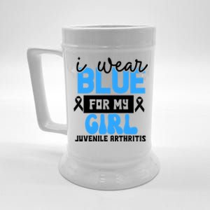 Blue For My Juvenile Arthritis Awareness Mom Dad Sister Gift Beer Stein