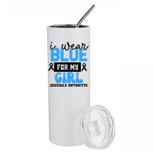 Blue For My Juvenile Arthritis Awareness Mom Dad Sister Gift Stainless Steel Tumbler