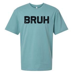 Bruh Funny Meme Saying Brother Greeting Gifts Sueded Cloud Jersey T-Shirt