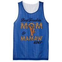 Best Freakin' Mom And Mamaw Ever Leopard High Heels Meaningful Gift Mesh Reversible Basketball Jersey Tank