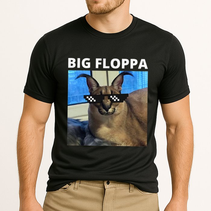 Big Floppa Meme Cat Performance Shirt