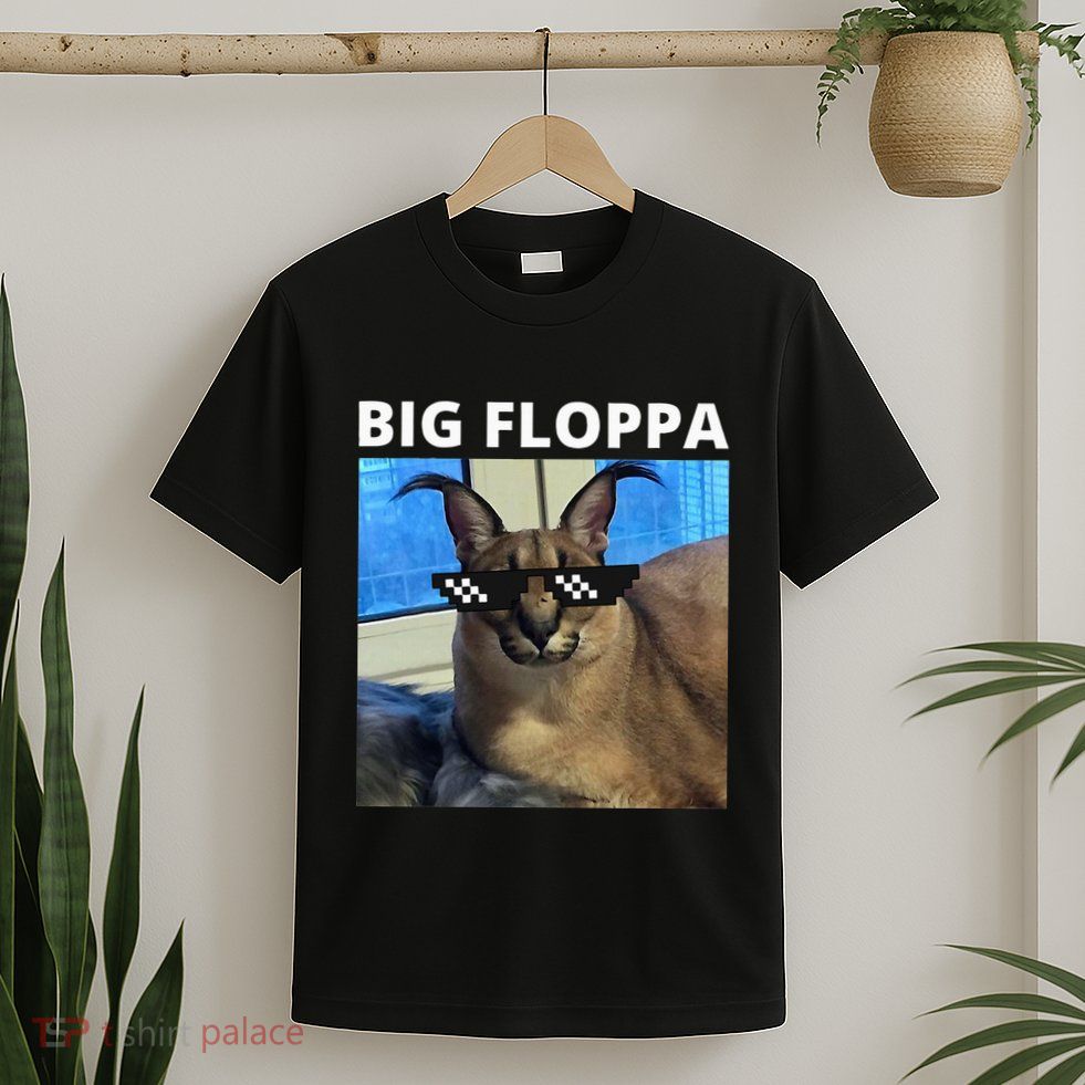 Big Floppa Meme Cat T-Shirt