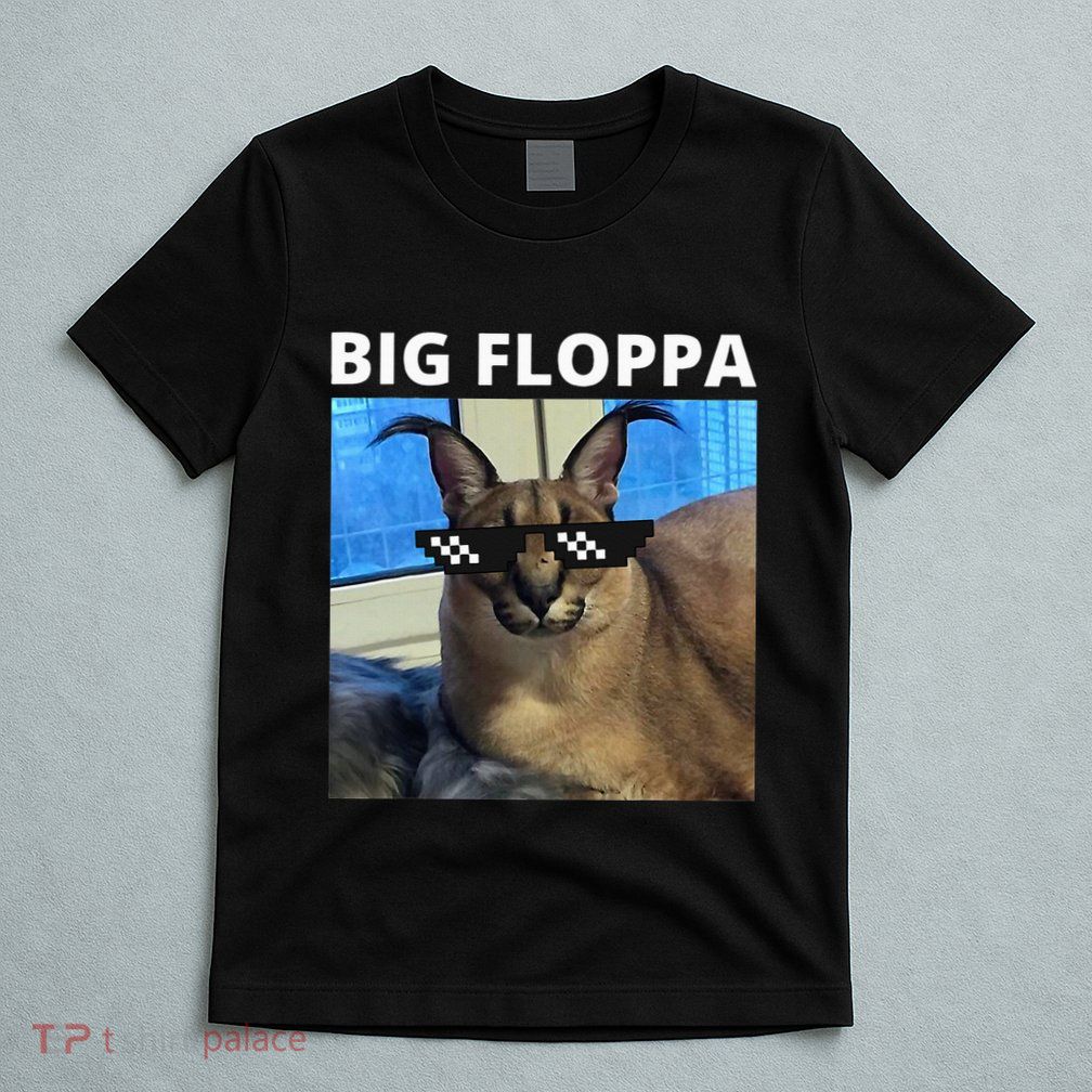 Big Floppa Meme Cat T-Shirt