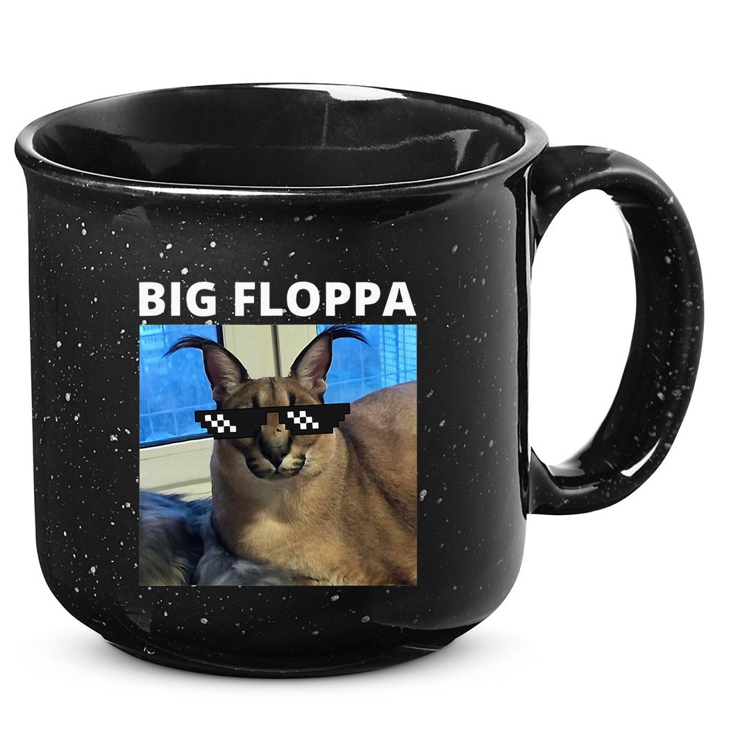 Big Floppa Meme Cat 15oz Campfire Ceramic Mug