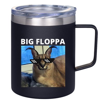 Big Floppa Meme Cat 12oz Stainless Steel Coffee Mug