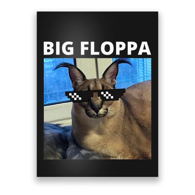 Big Floppa Meme Cat Poster