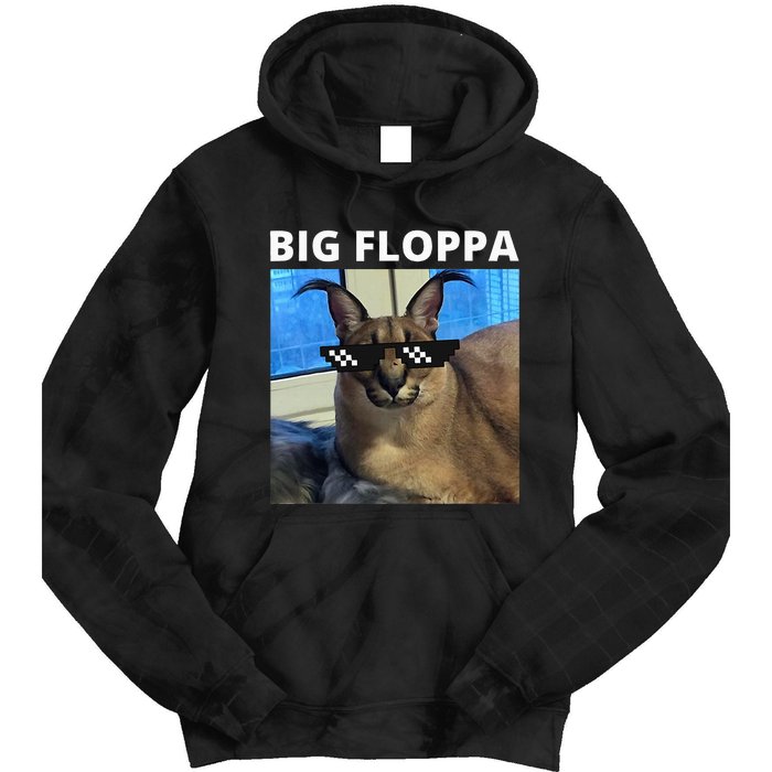 Big Floppa Meme Cat Tie Dye Hoodie