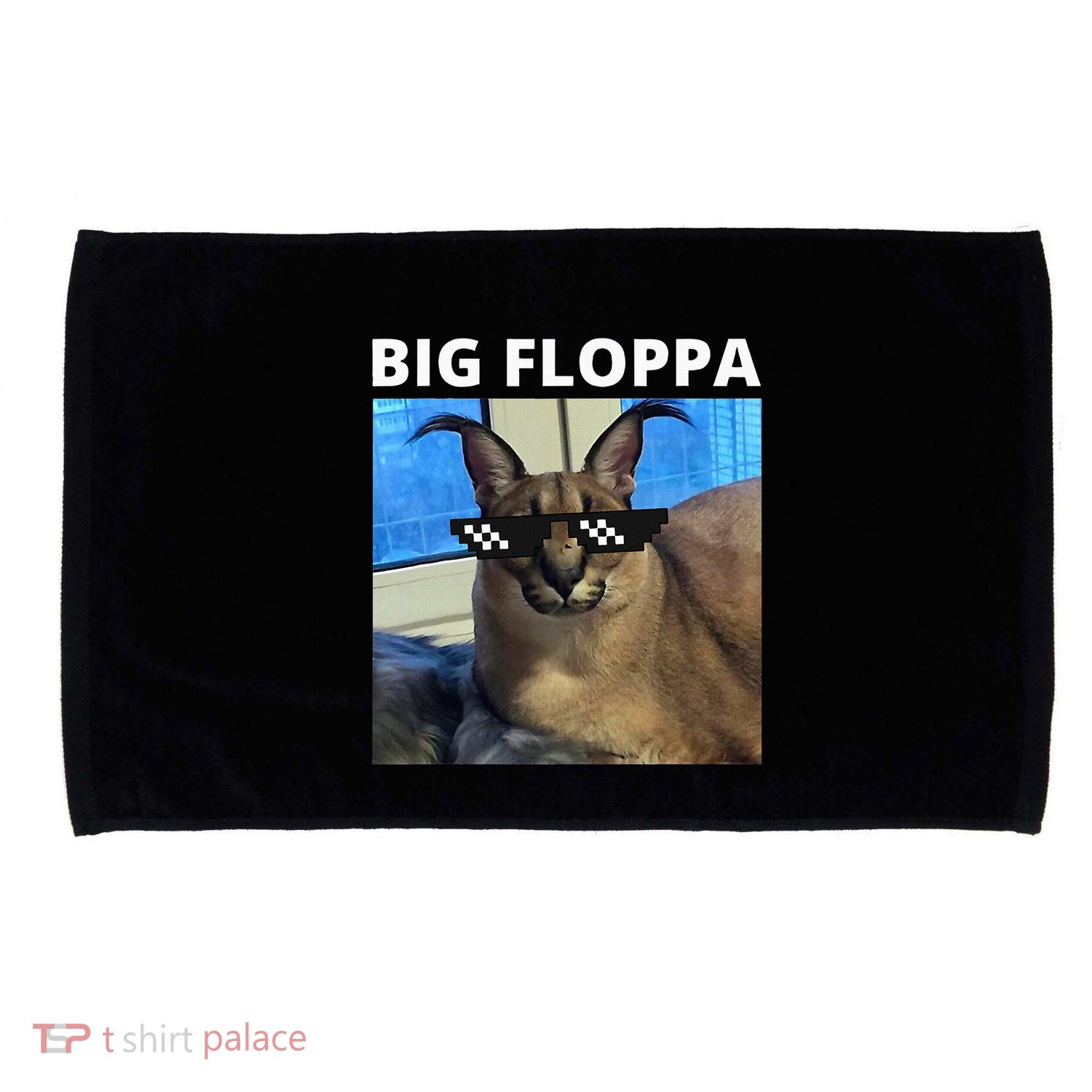 Big Floppa Meme Cat Microfiber Hand Towel