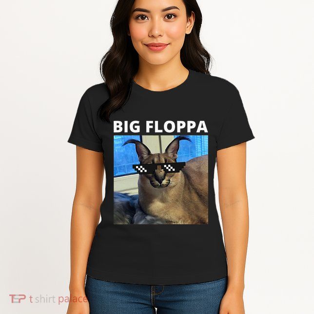 Big Floppa Meme Cat Womens T-Shirt