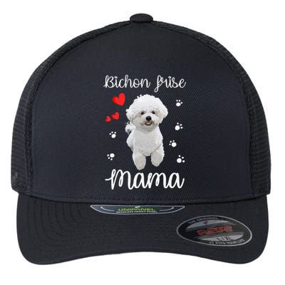 Bichon Frise Mom Cute Puppy Dog Lovers Gifts Flexfit Unipanel Trucker Cap