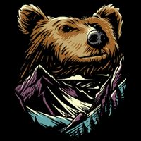 Bear Forest Mountain Bucket Hat