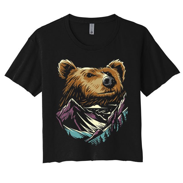 Bear Forest Mountain Crop Top