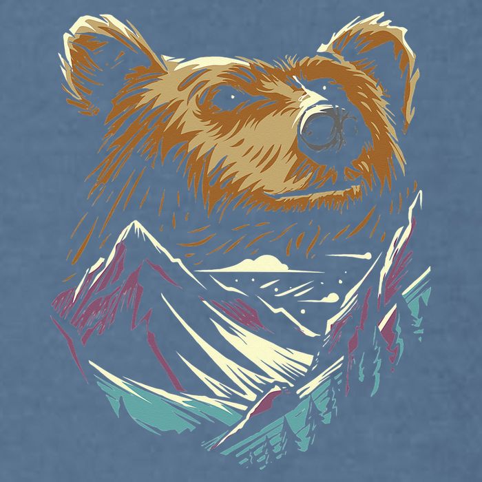 Bear Forest Mountain Garment-Dyed Sweatshirt