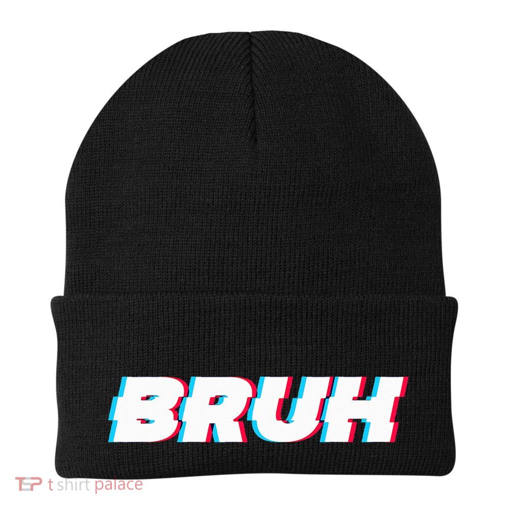 Bruh Funny Meme Saying Brother Greeting Gamer Slang Beanie