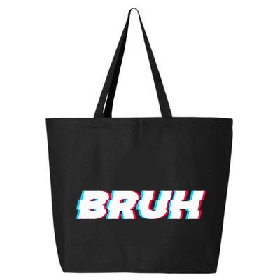 Bruh Funny Meme Saying Brother Greeting Gamer Slang 25L Jumbo Tote