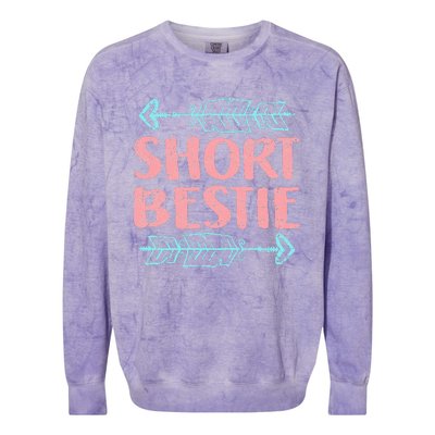 Best Friends Matching Tall Short Bestie Birthday BFF Besties Colorblast Crewneck Sweatshirt