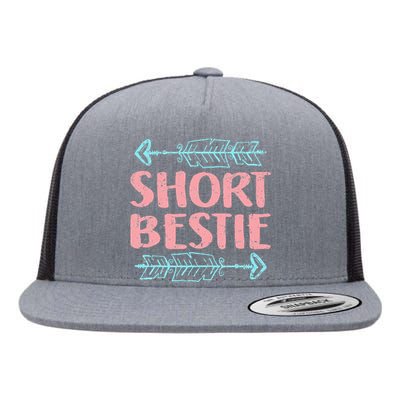 Best Friends Matching Tall Short Bestie Birthday BFF Besties Flat Bill Trucker Hat