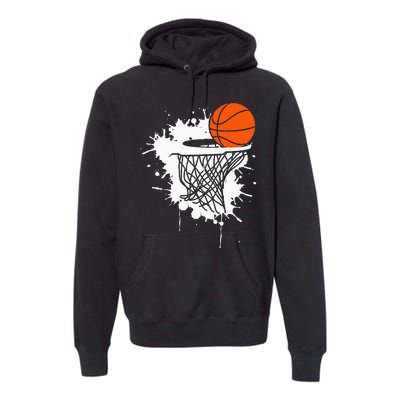 Basketball For Men Slam Dunk Teens Kids Player Premium Hoodie