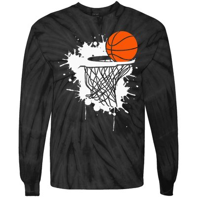 Basketball For Men Slam Dunk Teens Kids Player Tie-Dye Long Sleeve Shirt