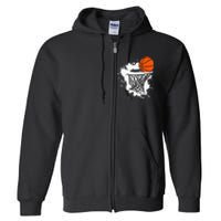 Basketball For Men Slam Dunk Teens Kids Player Full Zip Hoodie