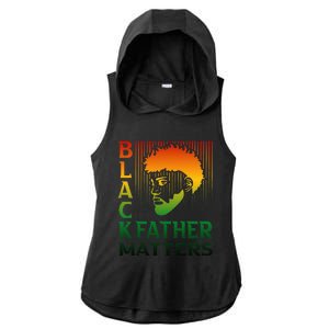 Black Fathers Matter Juneteenth Pride American African Dad Ladies PosiCharge Tri-Blend Wicking Draft Hoodie Tank