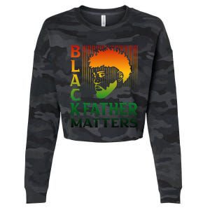 Black Fathers Matter Juneteenth Pride American African Dad Cropped Pullover Crew