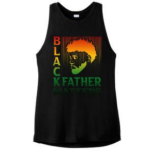 Black Fathers Matter Juneteenth Pride American African Dad Ladies PosiCharge Tri-Blend Wicking Tank