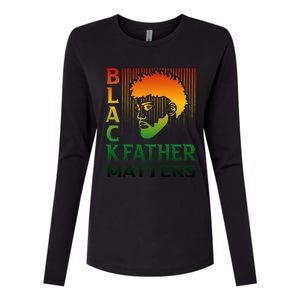 Black Fathers Matter Juneteenth Pride American African Dad Womens Cotton Relaxed Long Sleeve T-Shirt