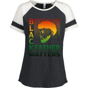 Black Fathers Matter Juneteenth Pride American African Dad Enza Ladies Jersey Colorblock Tee