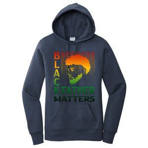 Black Fathers Matter Juneteenth Pride American African Dad Women's Pullover Hoodie