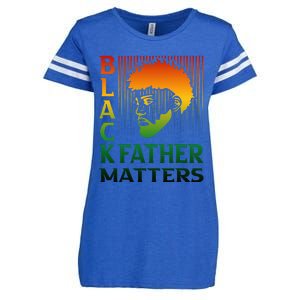 Black Fathers Matter Juneteenth Pride American African Dad Enza Ladies Jersey Football T-Shirt