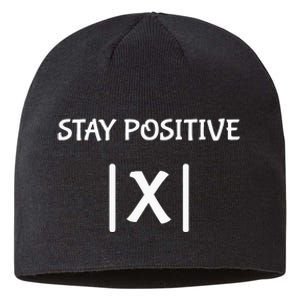 Best Funny Math Teacher Joke Women Fun Stay Positive Sustainable Beanie