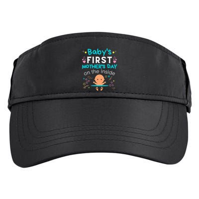 Baby's First Mother's Day On The Inside Boy Pregnant Mommy Adult Drive Performance Visor