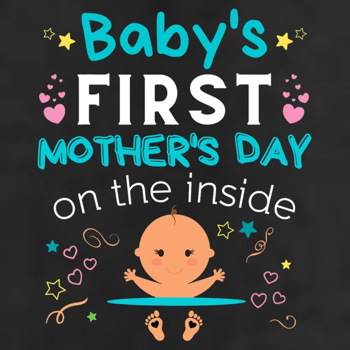 Baby's First Mother's Day On The Inside Boy Pregnant Mommy 11oz C Handle Ceramic Mug