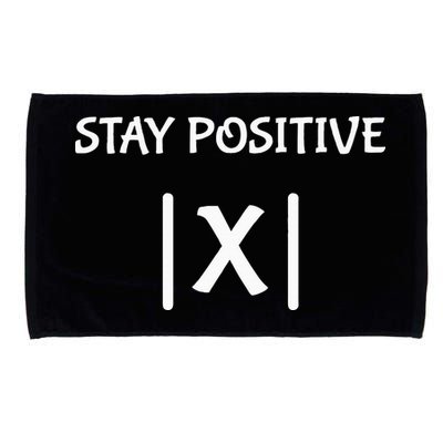 Best Funny Math Teacher Joke Fun Stay Positive Microfiber Hand Towel