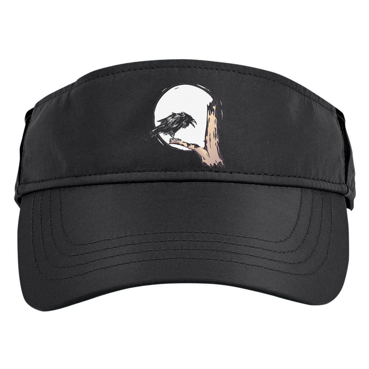 Bird Full Moon Crow Spooky Raven Gothic Halloween Adult Drive Performance Visor