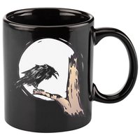 Bird Full Moon Crow Spooky Raven Gothic Halloween 11oz C Handle Ceramic Mug