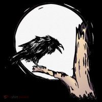 Bird Full Moon Crow Spooky Raven Gothic Halloween Wool Snapback Cap