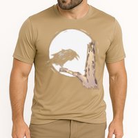 Bird Full Moon Crow Spooky Raven Gothic Halloween Cooling Performance Crew T-Shirt