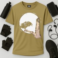 Bird Full Moon Crow Spooky Raven Gothic Halloween Cooling Performance Crew T-Shirt