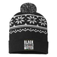 Black Fathers Matter Black History & African Roots Afro USA-Made Snowflake Beanie