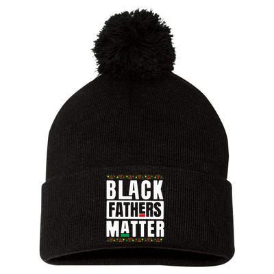 Black Fathers Matter Black History & African Roots Afro Pom Pom 12in Knit Beanie