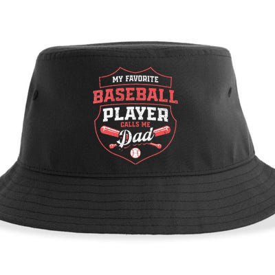 Baseball Father My Favorite Baseball Player Calls Me Dad Sustainable Bucket Hat