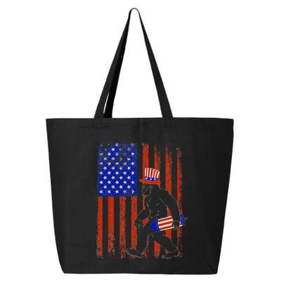 Bigfoot Fireworks Merica 4th of July USA Flag Patriotic 25L Jumbo Tote