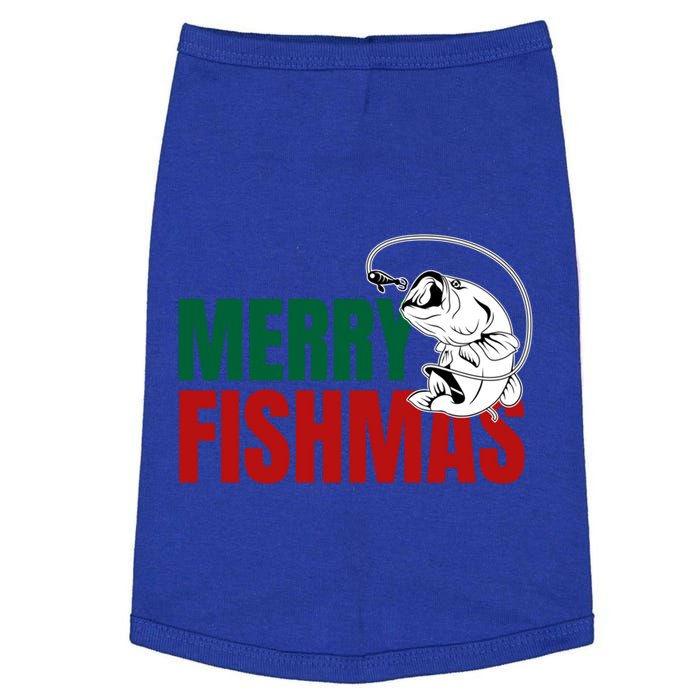 Bass Fish Merry Fishmas Gift Doggie Tank