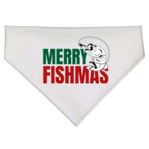 Bass Fish Merry Fishmas Gift USA-Made Doggie Bandana